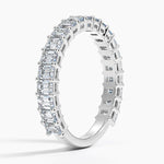 Emerald Three-Quarter Coverage Lab Diamond Ring (1 1/2 ct. tw.) Platinum Wedding Band