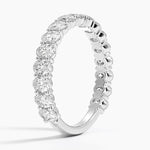Oval Three-Quarter Coverage Lab Diamond Ring (1 1/2 ct. tw.) Platinum Wedding Band