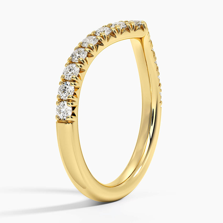 Sienna Contour Diamond Ring Yellow Gold 18k Wedding Band