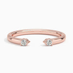 Wren Diamond Open Ring Rose Gold 18k Wedding Band