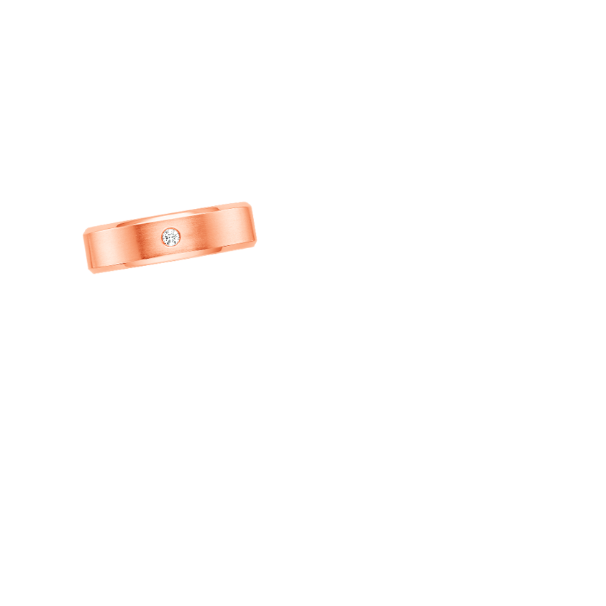 Borealis Diamond 6mm Wedding Ring Rose Gold 18k Wedding Band