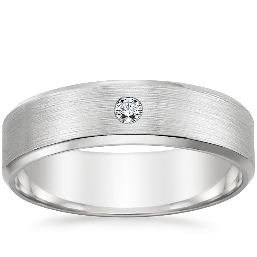 Borealis Diamond 6mm Wedding Ring Platinum Wedding Band