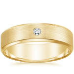 Borealis Diamond 6mm Wedding Ring Yellow Gold 18k Wedding Band
