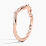 Luxe Willow Curved Diamond Ring Rose Gold 18k Wedding Band