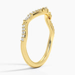 Luxe Willow Curved Diamond Ring Yellow Gold 18k Wedding Band