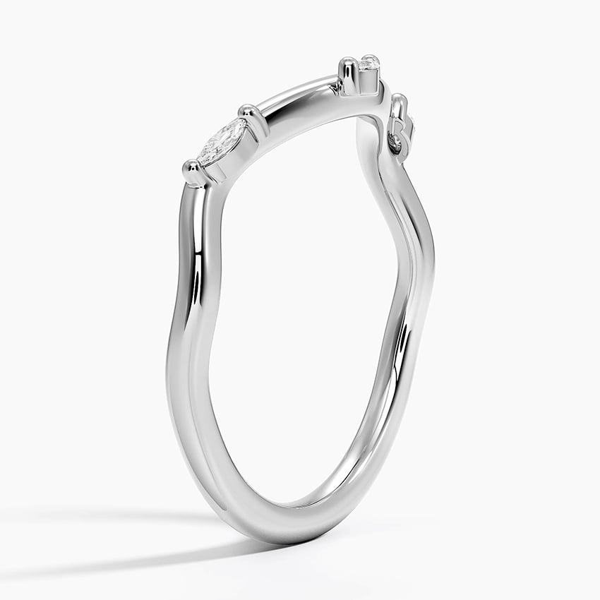 Willow Contour Diamond Ring Platinum Wedding Band