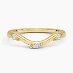 Willow Contour Diamond Ring Yellow Gold 18k Wedding Band
