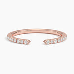 Sia Half Coverage Diamond Ring (1/8 ct. tw.) Rose Gold 18k Wedding Band