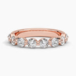 Bordeaux Shared Prong Diamond Ring (7/8 ct. tw.) Rose Gold 18k Wedding Band