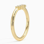 Crescent Diamond Ring Yellow Gold 18k Wedding Band