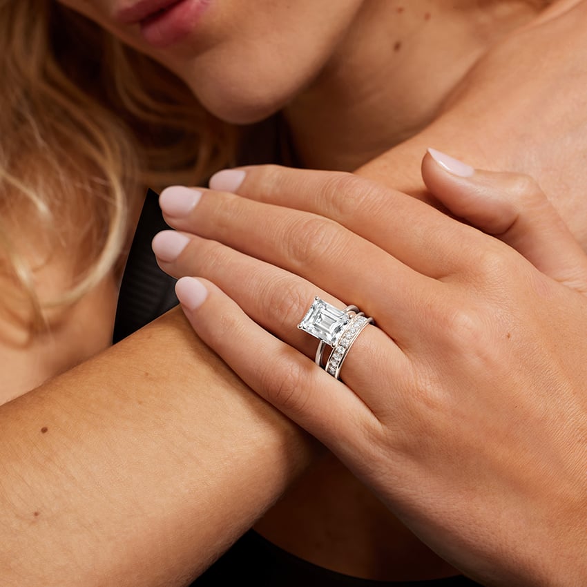 Channel Set Round Eternity Lab Diamond Ring Platinum Eternity Band