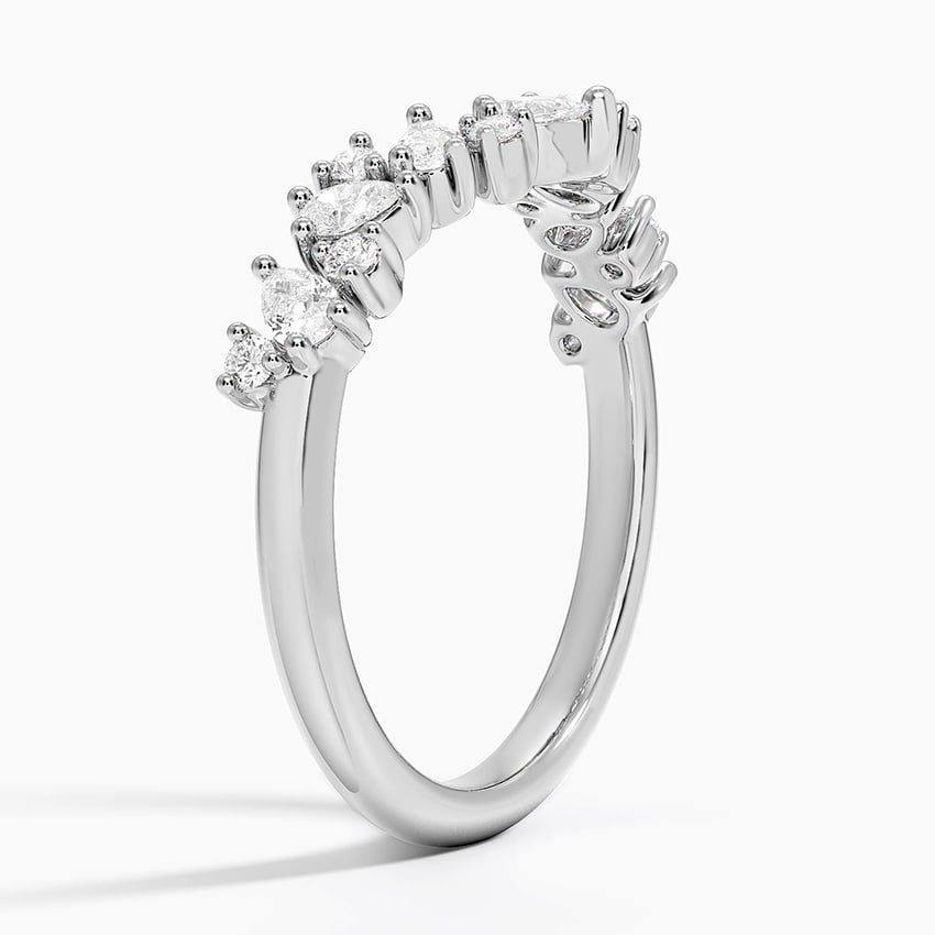 Olivetta Contoured Lab Diamond Ring (1/2 ct. tw.) Platinum Wedding Band