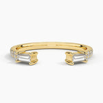 Zora Baguette Diamond Open Ring (1/3 ct. tw.) Yellow Gold 18k Wedding Band