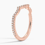 Petite Twisted Vine Curved Diamond Ring (1/5 ct. tw.) Rose Gold 18k Wedding Band