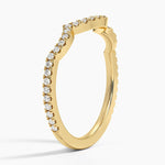 Petite Twisted Vine Curved Diamond Ring (1/5 ct. tw.) Yellow Gold 18k Wedding Band
