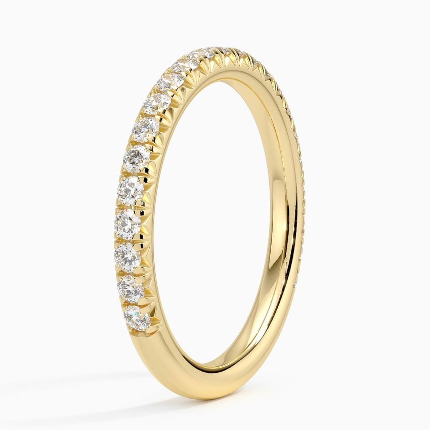 Amelie Three-Quarter Coverage Diamond Ring (1/2 ct. tw.) Yellow Gold 18k Wedding Band