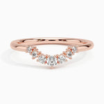 Aria Contoured Diamond Ring (1/6 ct. tw.) Rose Gold 18k Wedding Band