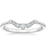 Aria Contoured Diamond Ring (1/6 ct. tw.) Platinum Wedding Band