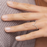 Nouveau Diamond Ring Rose Gold 18k Wedding Band