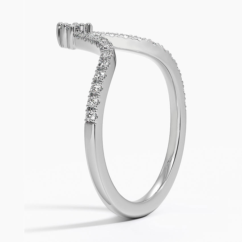 Nouveau Diamond Ring Platinum Wedding Band