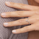 Nouveau Diamond Ring Platinum Wedding Band