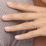 Nouveau Diamond Ring Yellow Gold 18k Wedding Band
