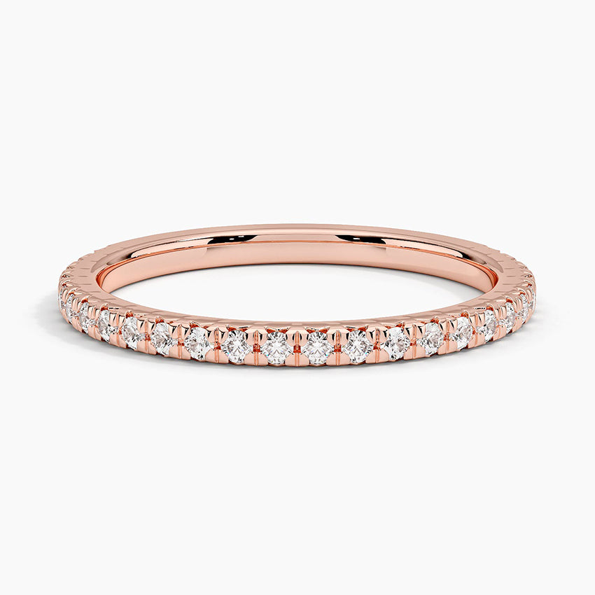 Sonora Three-Quarter Coverage Diamond Ring (1/4 ct. tw.) Rose Gold 18k Wedding Band