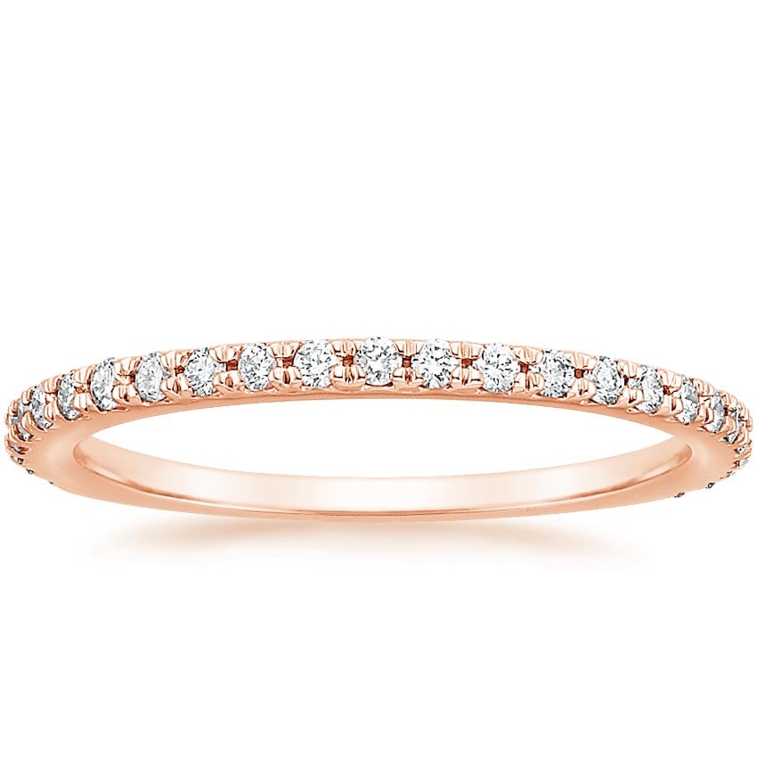 Sonora Three-Quarter Coverage Diamond Ring (1/4 ct. tw.) Rose Gold 18k Wedding Band
