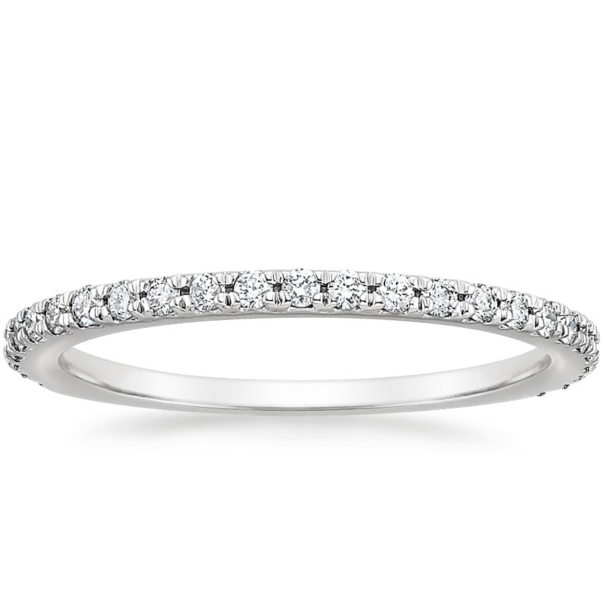 Sonora Three-Quarter Coverage Diamond Ring (1/4 ct. tw.) Platinum Wedding Band