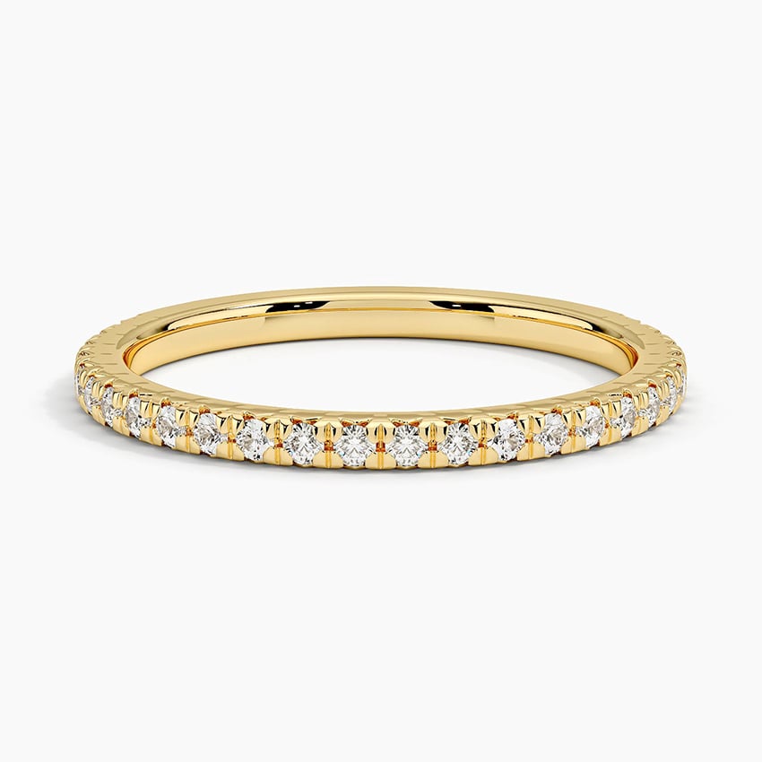 Sonora Three-Quarter Coverage Diamond Ring (1/4 ct. tw.) Yellow Gold 18k Wedding Band