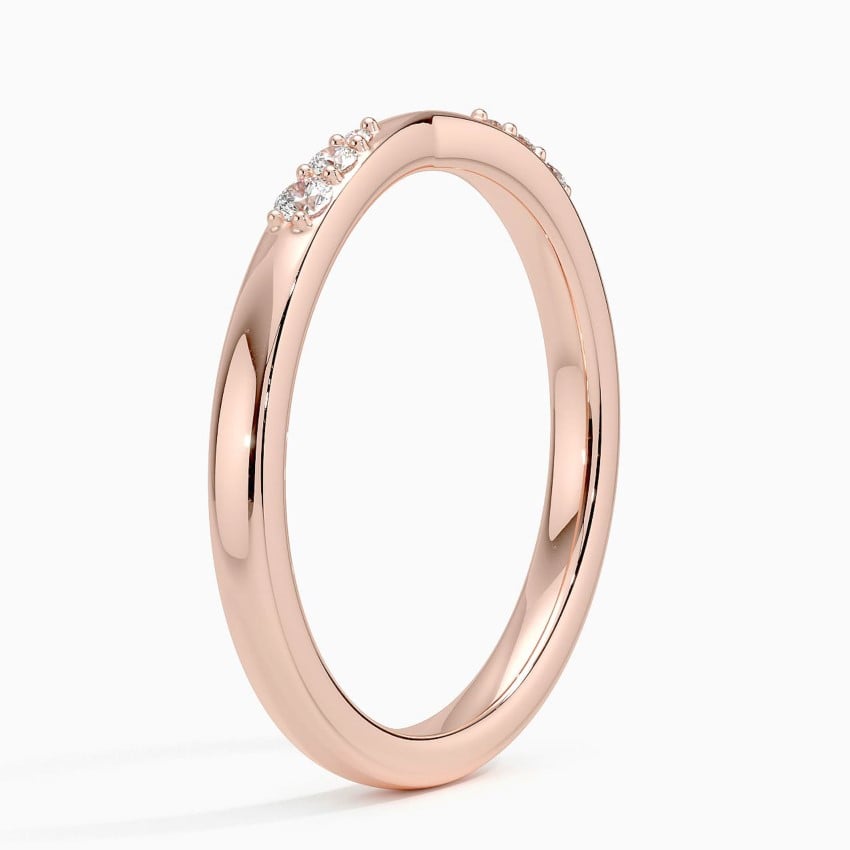 Lark Diamond Ring Rose Gold 18k Wedding Band