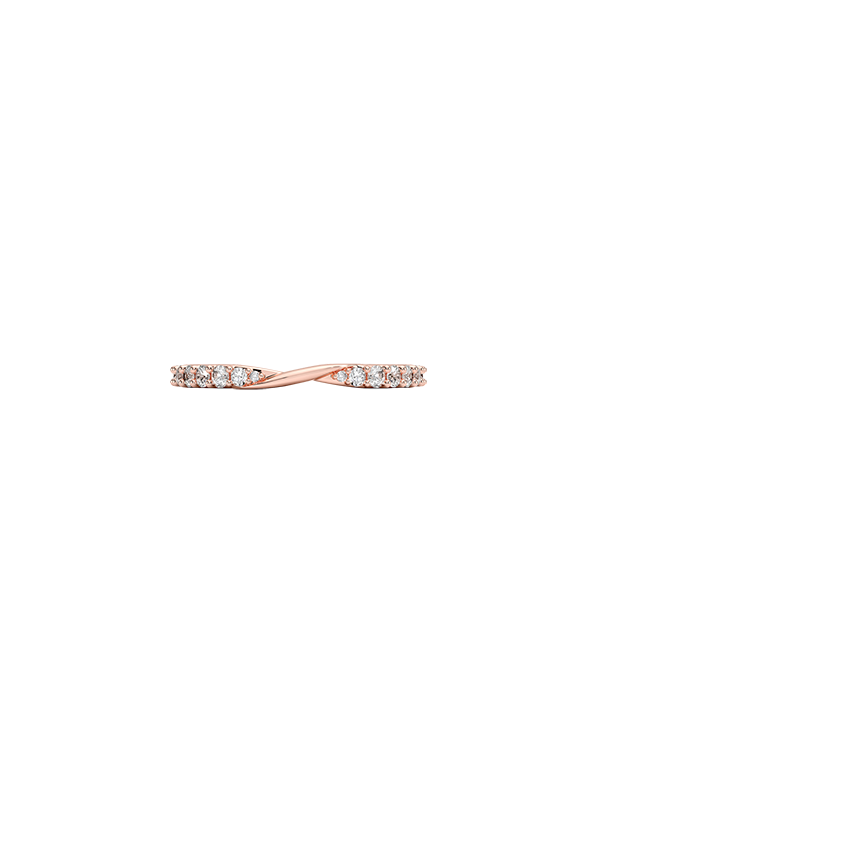 Luxe Lark Diamond Ring Rose Gold 18k Wedding Band
