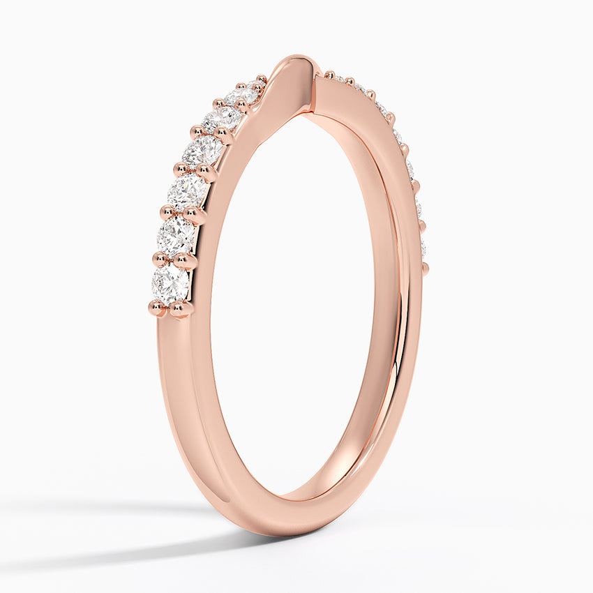 Luxe Lark Diamond Ring Rose Gold 18k Wedding Band