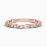Luxe Lark Diamond Ring Rose Gold 18k Wedding Band