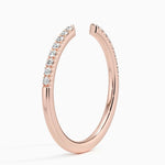Zeta Diamond Open Ring Rose Gold 18k Wedding Band