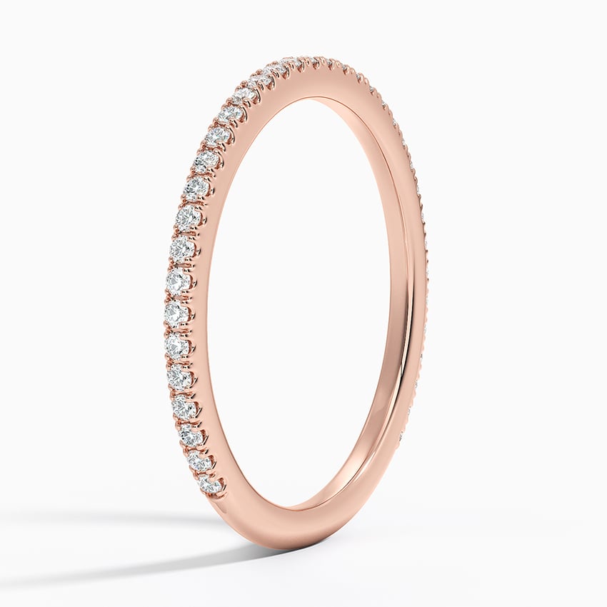 Whisper Three-Quarter Coverage Diamond Ring (1/5 ct. tw.) Rose Gold 18k Wedding Band