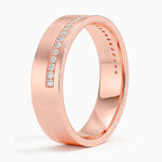 Austin Diamond 5.5mm Wedding Ring (1/5 ct. tw.) Rose Gold 18k Wedding Band