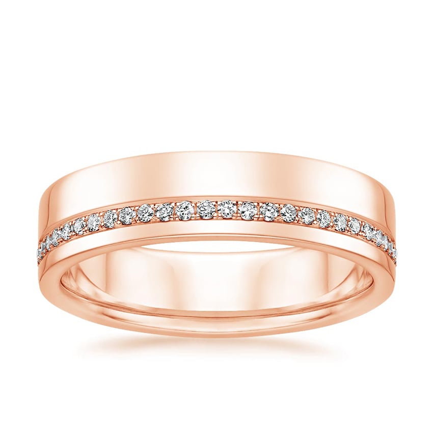 Austin Diamond 5.5mm Wedding Ring (1/5 ct. tw.) Rose Gold 18k Wedding Band