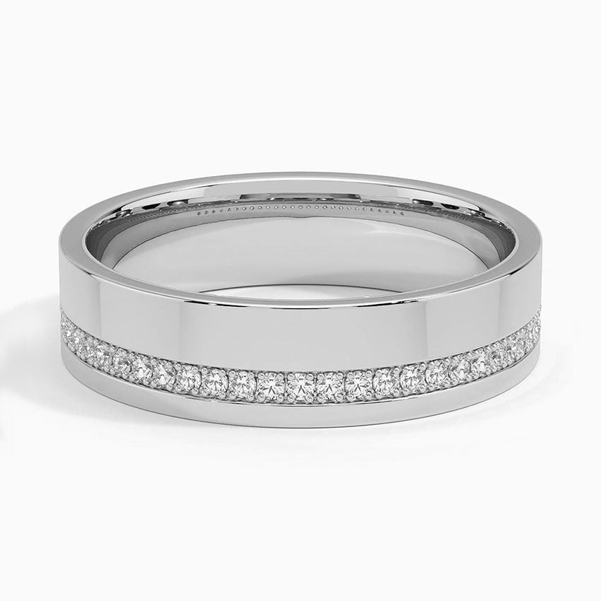 Austin Diamond 5.5mm Wedding Ring (1/5 ct. tw.) Platinum Wedding Band