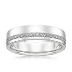 Austin Diamond 5.5mm Wedding Ring (1/5 ct. tw.) Platinum Wedding Band