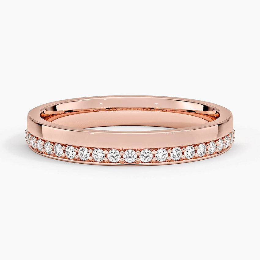 Austin Diamond Ring Rose Gold 18k 3mm Wedding Band