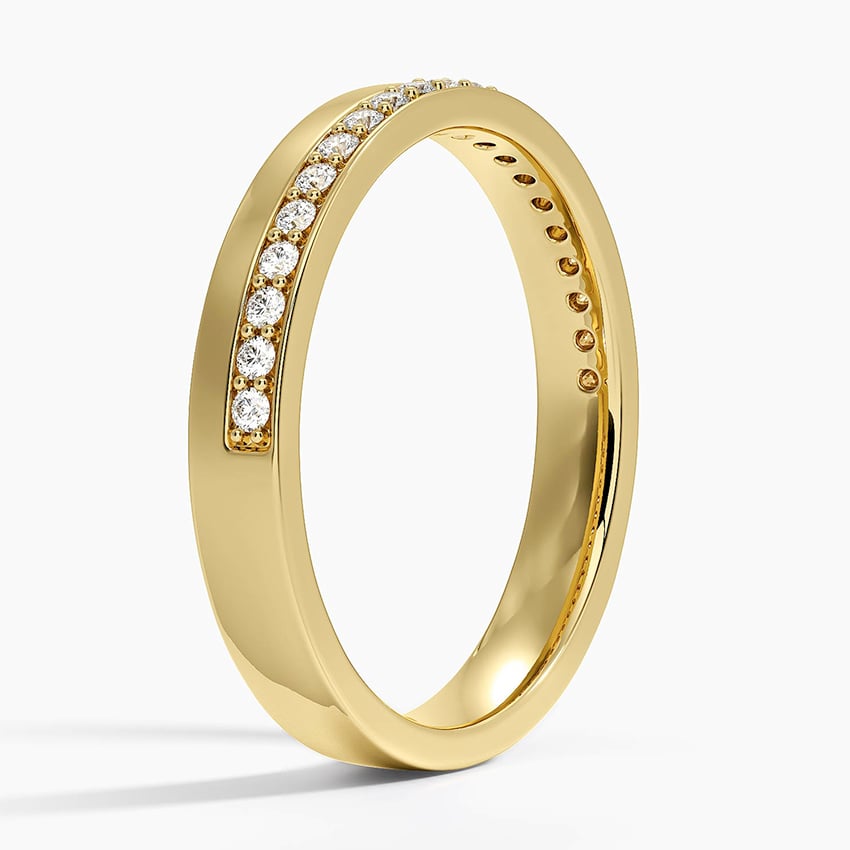 Austin Diamond Ring Yellow Gold 18k 3mm Wedding Band