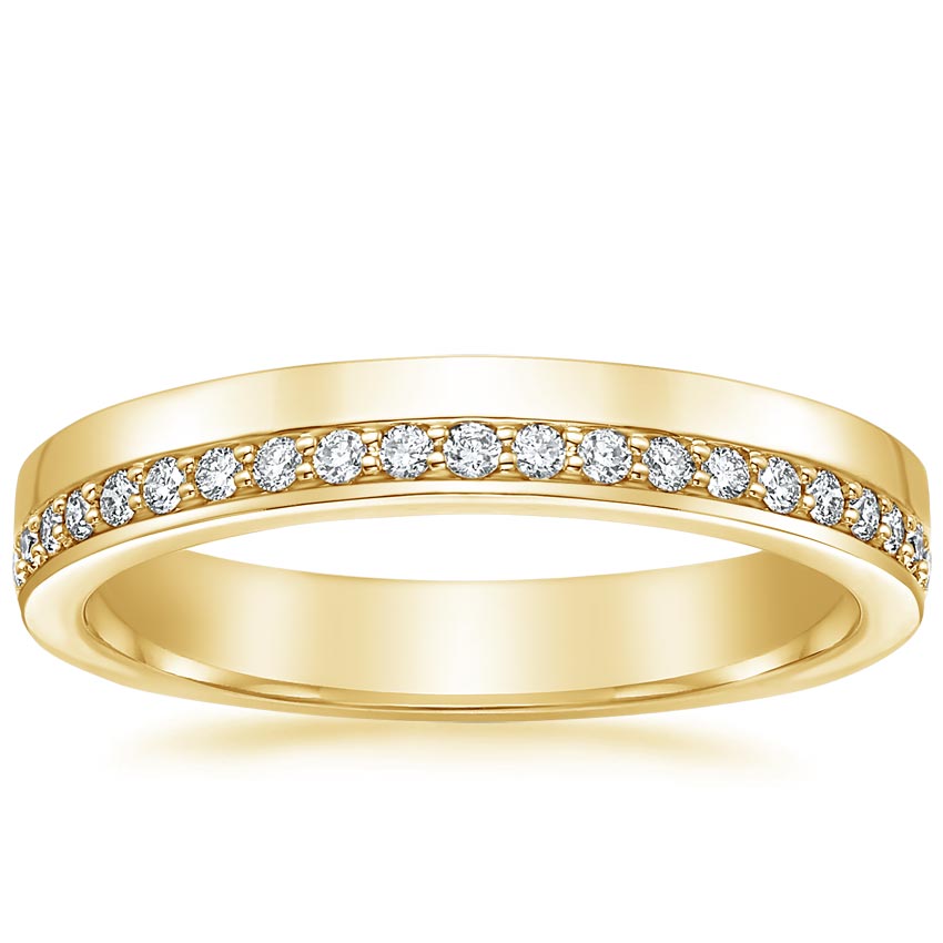 Austin Diamond Ring Yellow Gold 18k 3mm Wedding Band