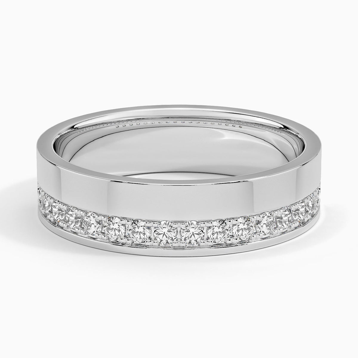 Austin Diamond 5.5mm Wedding Ring (1/5 ct. tw.) Platinum Wedding Band