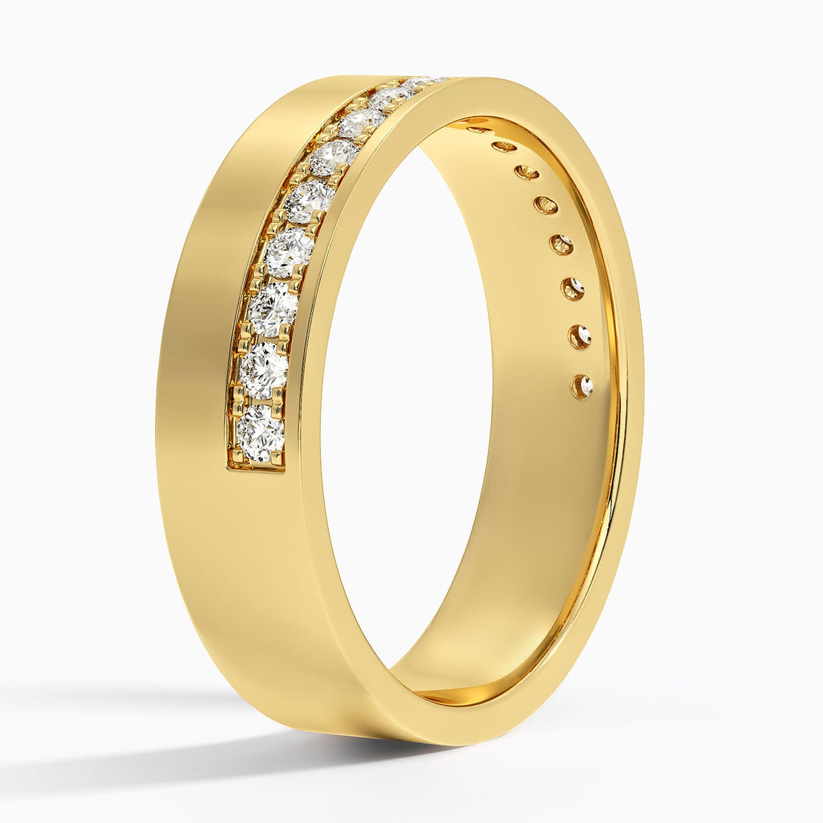 Austin Diamond 5.5mm Wedding Ring (1/3 ct. tw.) Yellow Gold 18k Wedding Band
