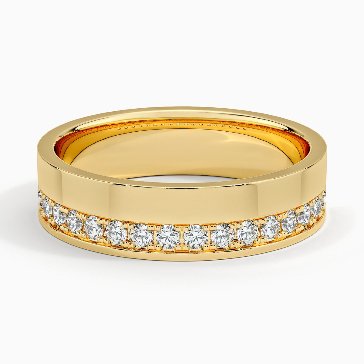 Austin Diamond 5.5mm Wedding Ring (1/5 ct. tw.) Yellow Gold 18k Wedding Band