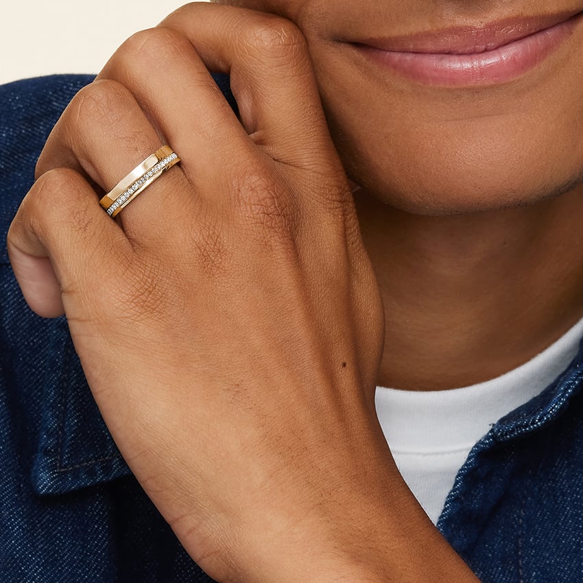 Austin Eternity Diamond 5.5mm Wedding Ring (1/3 ct. tw.) Yellow Gold 18k Eternity Band