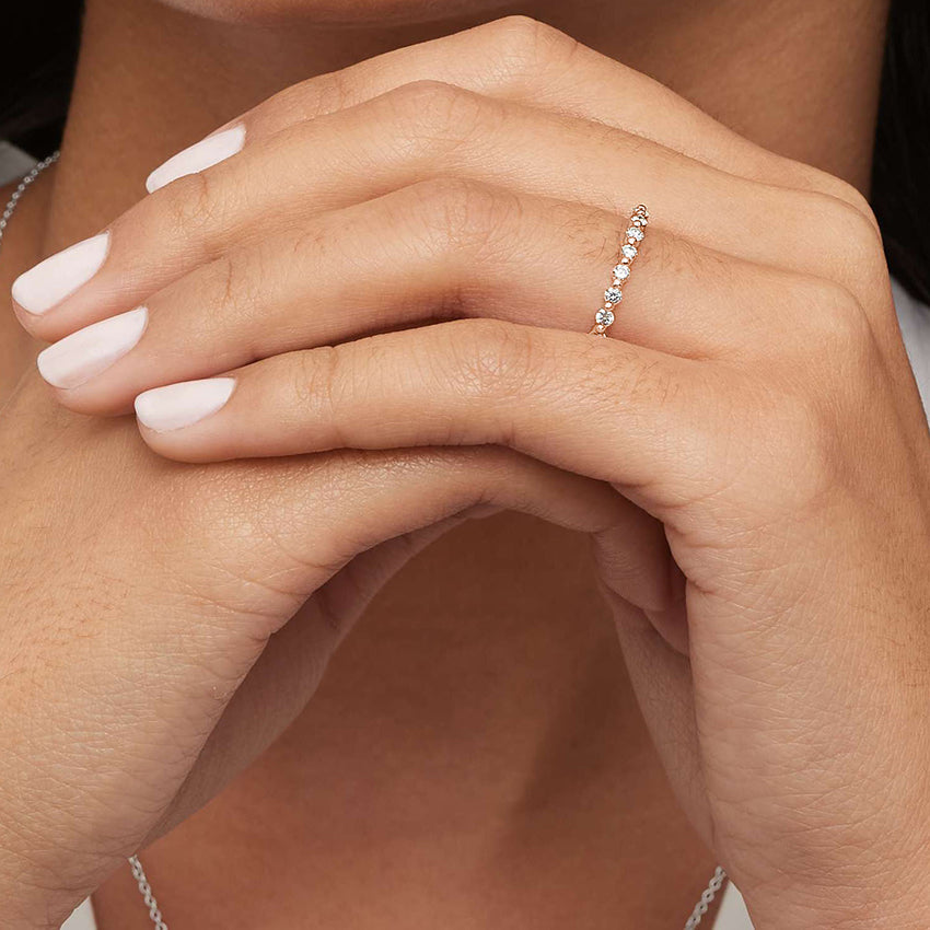 Marseille Three-Quarter Coverage Diamond Ring (1/2 ct. tw.) Rose Gold 18k Wedding Band