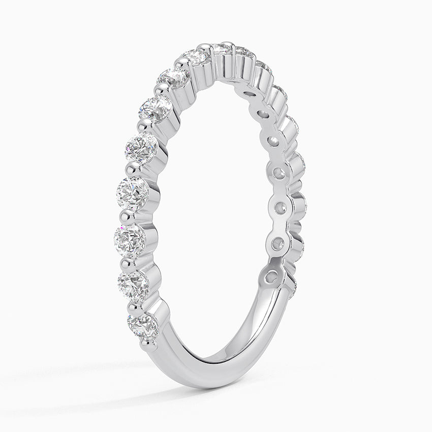 Marseille Three-Quarter Coverage Diamond Ring (1/2 ct. tw.) Platinum Wedding Band