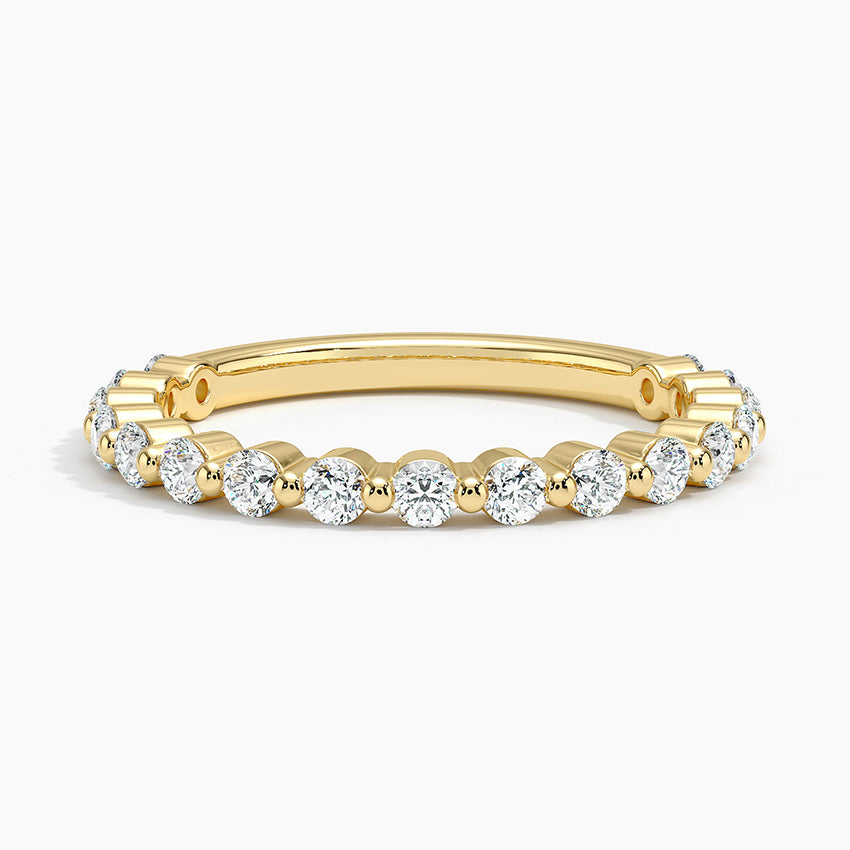 Marseille Three-Quarter Coverage Diamond Ring (1/2 ct. tw.) Yellow Gold 18k Wedding Band